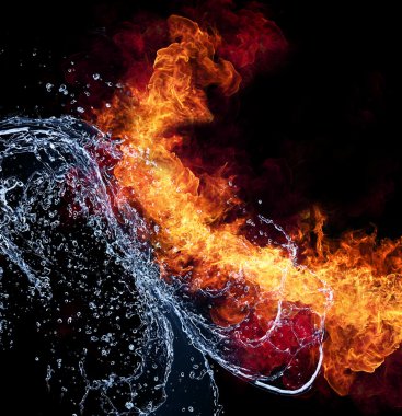 Fire and water clipart