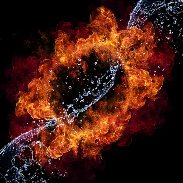 Fire and water — Stock Photo, Image