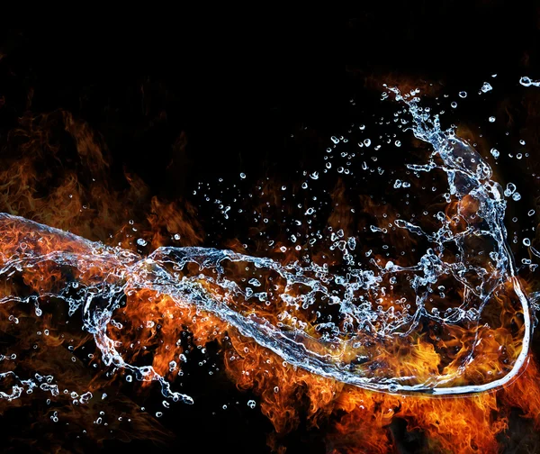Ogień i woda — Zdjęcie stockowe