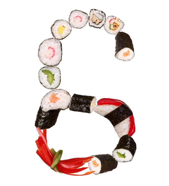 Número de sushi — Fotografia de Stock
