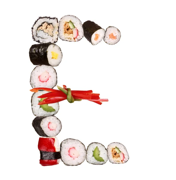 Sushi letter — Stock Photo, Image