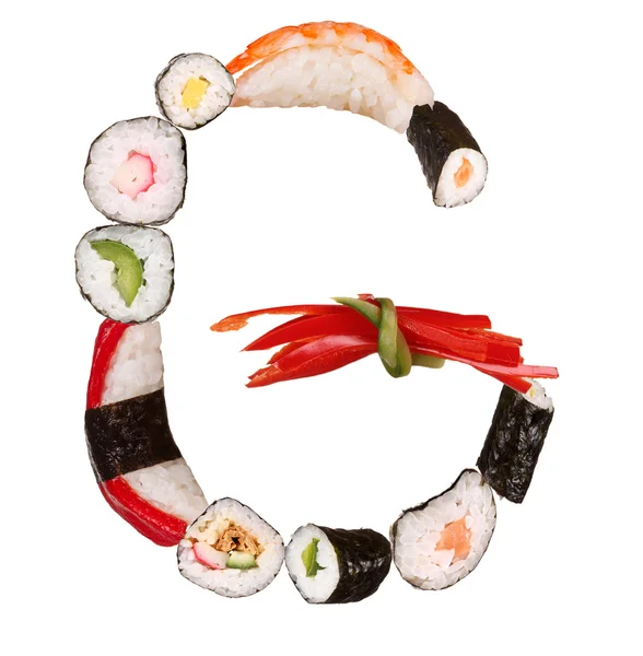 Carta Sushi — Fotografia de Stock