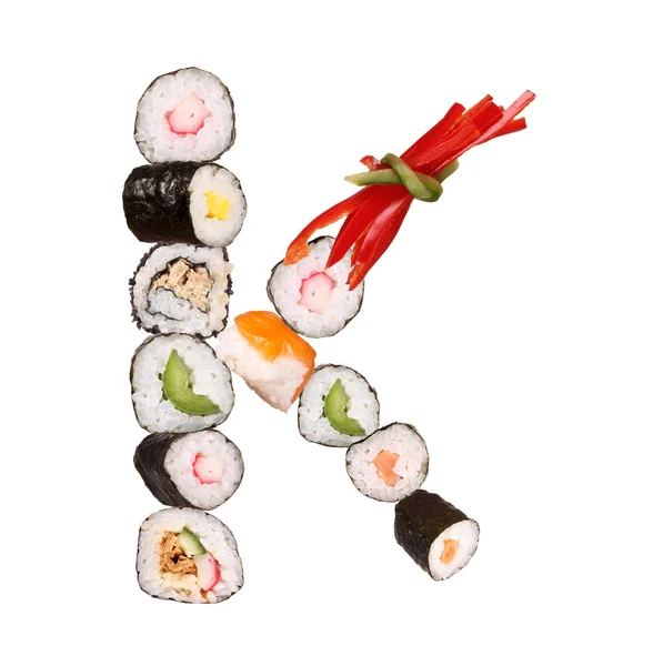 Sushi letter — Stock Photo, Image