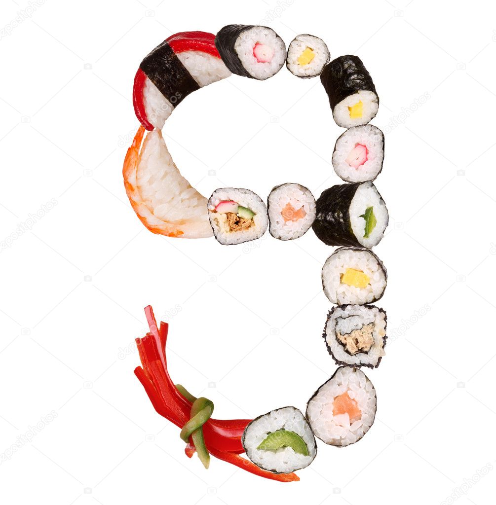 Sushi number — Stock Photo © jag_cz 11844282