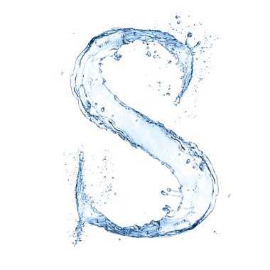 Water letter clipart