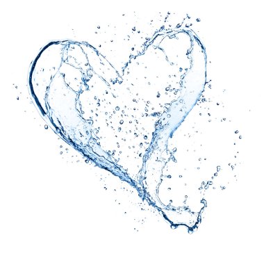 Water heart clipart