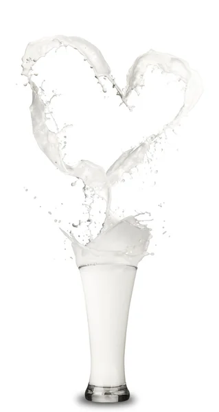 Milk heart — Stock Photo, Image