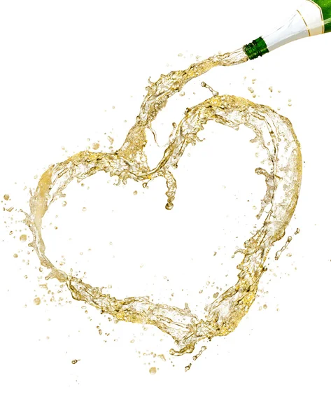 Coração de champanhe — Fotografia de Stock