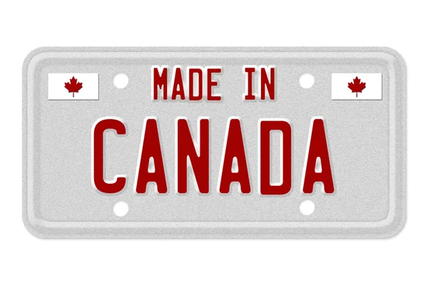 Made in Canada Placa de licença — Fotografia de Stock