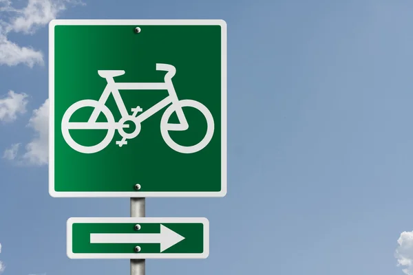 この方法の自転車ルート — ストック写真