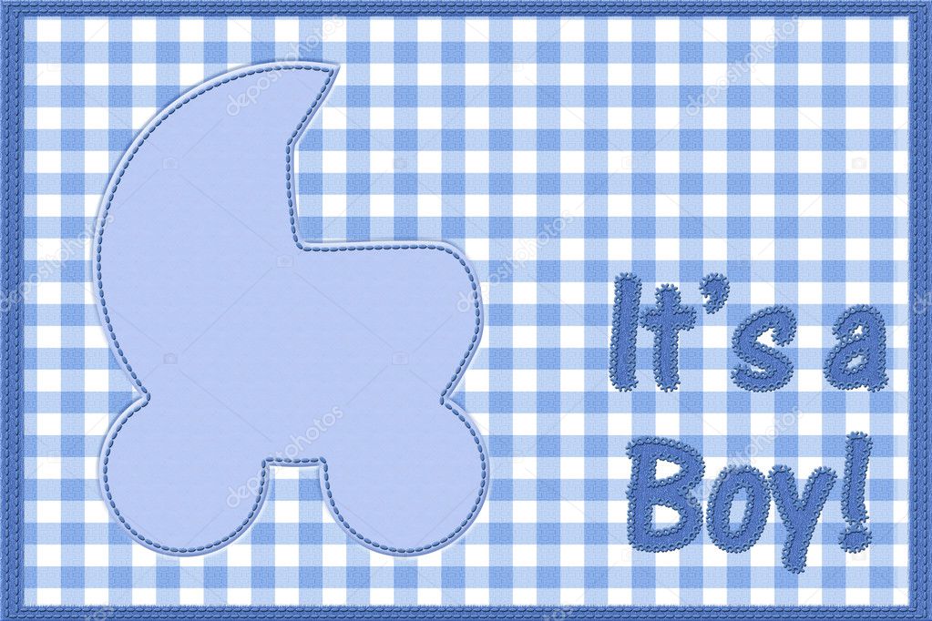 It is a boy baby announcement