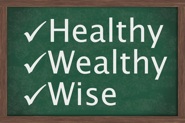 Being healthy, wealthy and wise — Stock Photo, Image