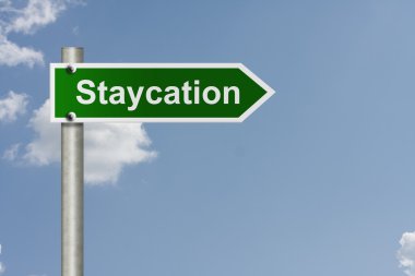 Taking a staycation clipart