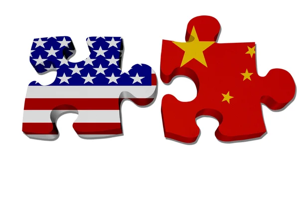 EE.UU. trabajando con China — Foto de Stock