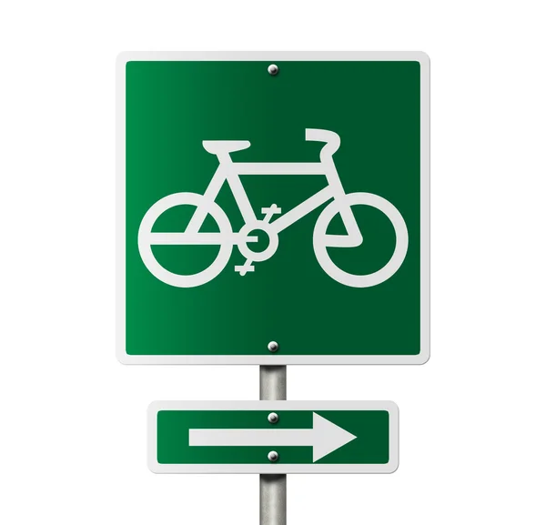 Cyklistická trasa tímto způsobem — Stock fotografie