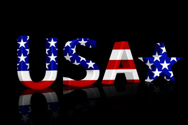 USA with star — Stock Photo, Image
