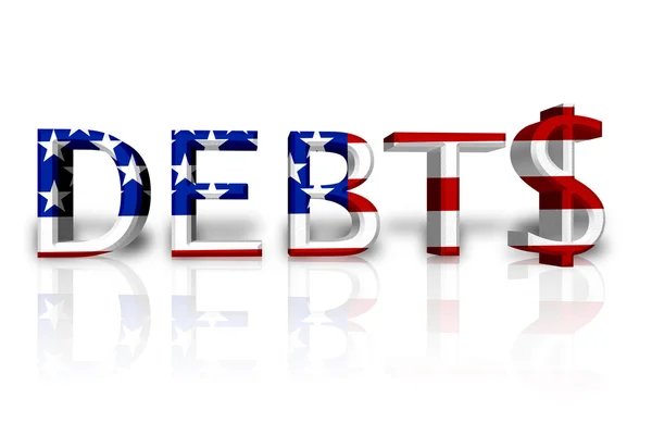 Estados Unidos Dívidas — Fotografia de Stock