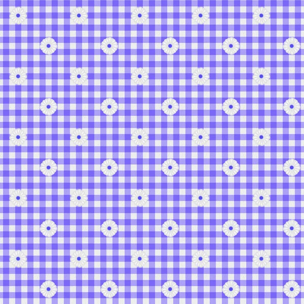 Purple Gingham Fabric Background — Stock Photo, Image