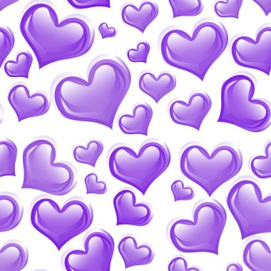 Purple Hearts Background clipart