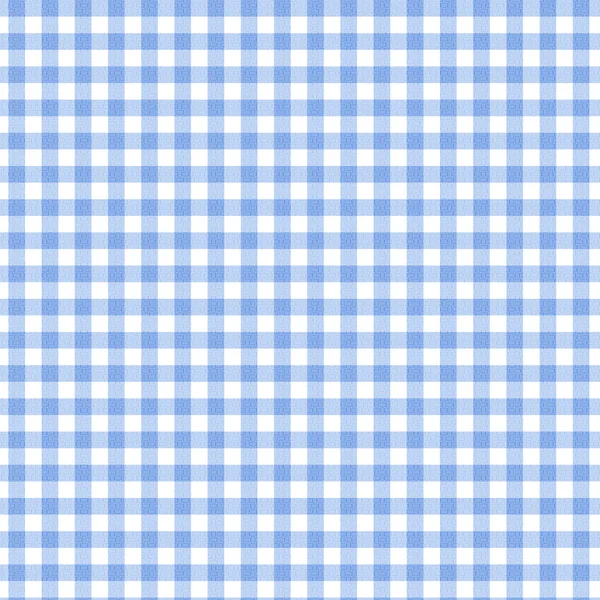 Blue Gingham Fabric Background — Stock Photo, Image