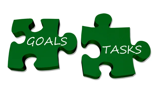 Goals and tasks go together — Stock Photo, Image