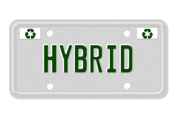 Hybrid Car License Plate