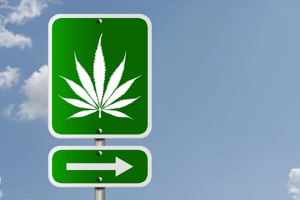 Marijuana this way — Stock Photo, Image