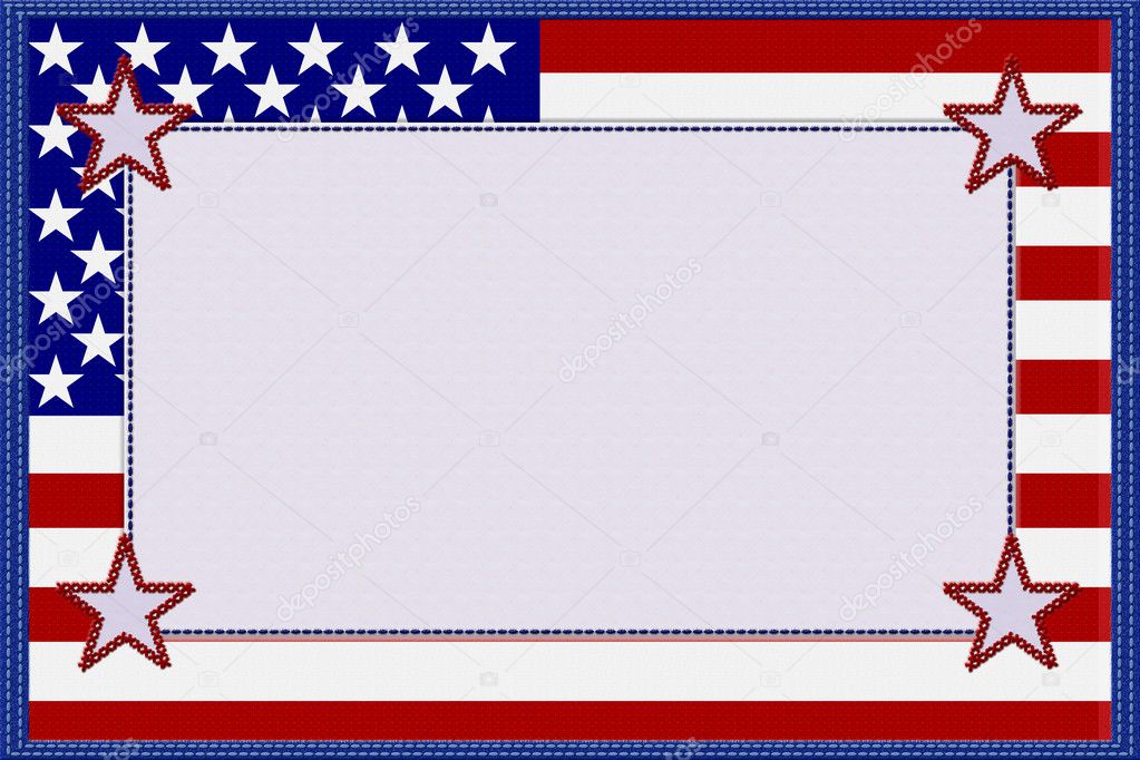 American Flag Material Frame