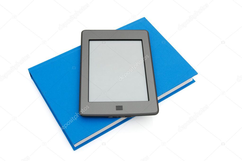Touch e-reader with a real book
