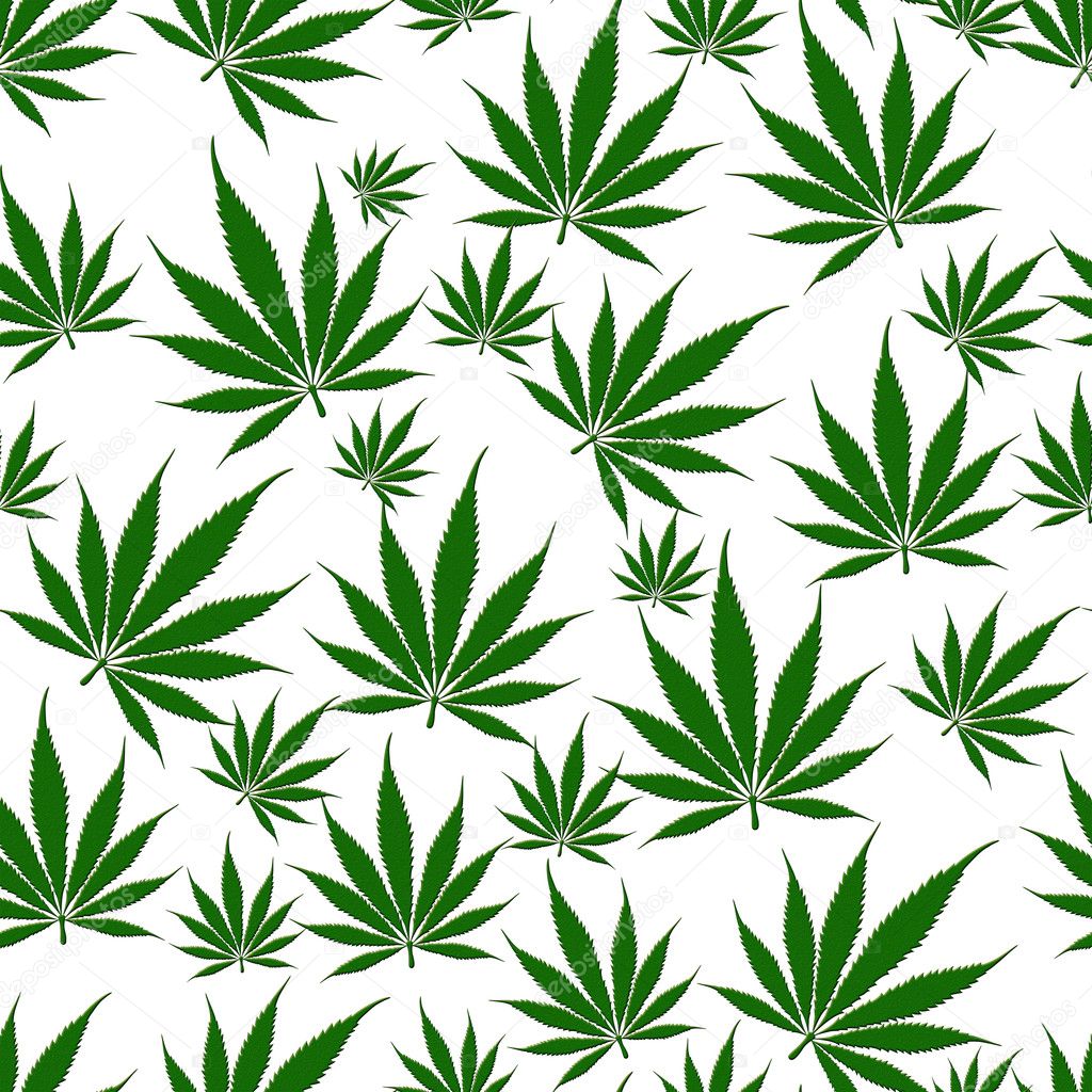 Marijuana Leaf Seamless Background