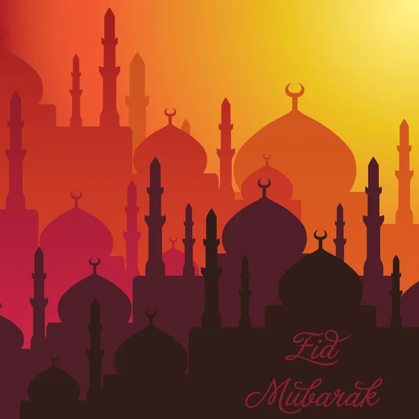 Blessed Eid card — Stockfoto