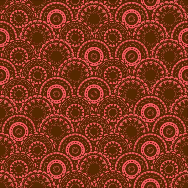 Oriental texture with ornamental circles — Stock Vector