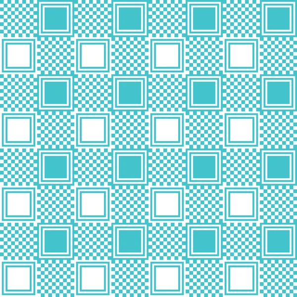 Muster mit blauem Quadrat — Stockvektor