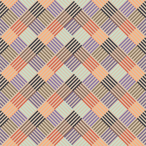 Muster mit farbigen Linien in Quadraten — Stockvektor