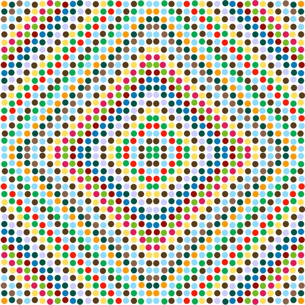 Polka dots in pastel kleuren in diagonal — Stockvector