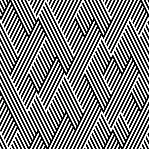 Patroon in zigzag met lijn zwart en wit — Stockvector