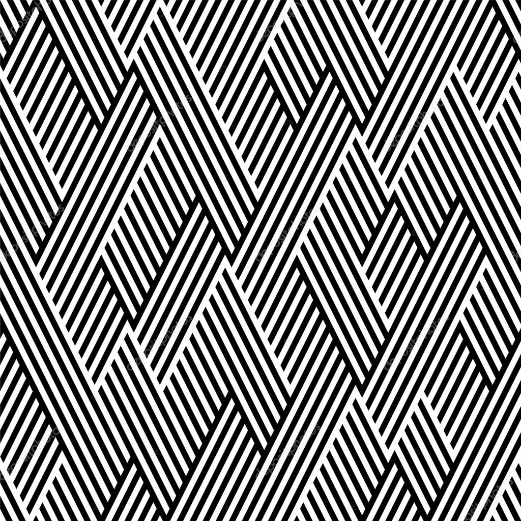 Pattern in zigzag with line black and white
