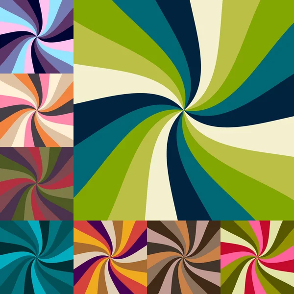 Abstrait sunburst pastel coloré — Image vectorielle