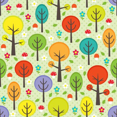 Forest seamless background clipart