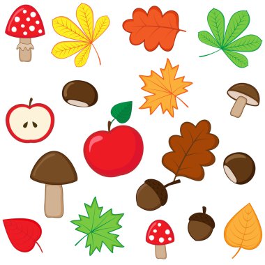 Autumnal set clipart