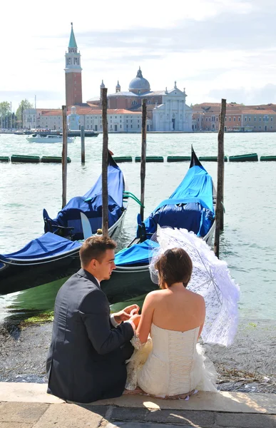Flitterwochen in Venedig — Stockfoto