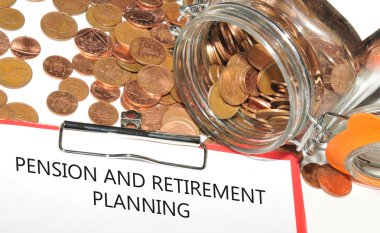 Pension and retirement planning clipart