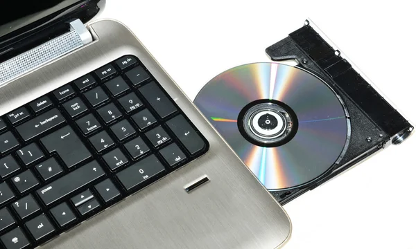 Grabadora de CD o DVD para ordenador portátil —  Fotos de Stock