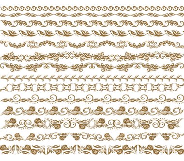 Horizontal elements decoration vector clipart