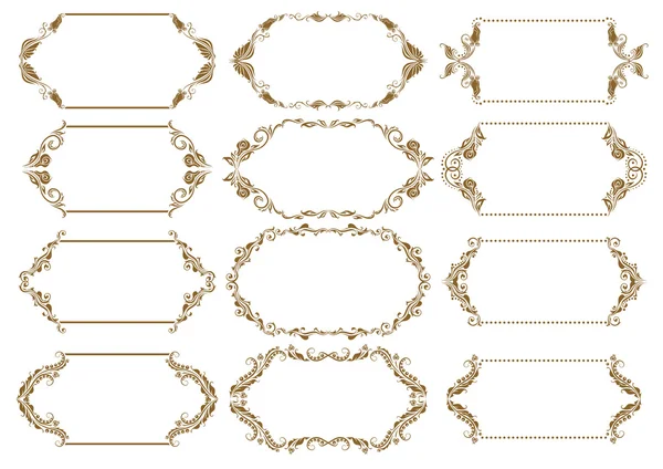 Set of ornate vector frames — Stock Vector