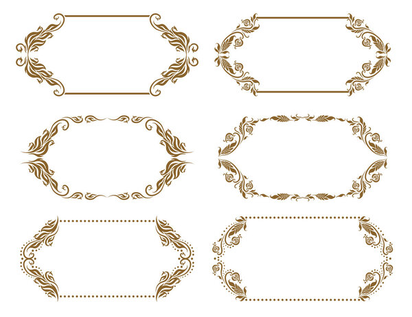Set of ornate vector frames