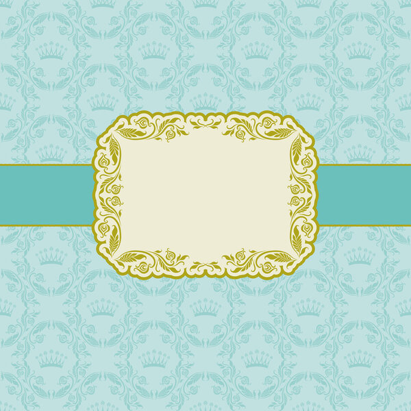 Template frame design for greeting card .