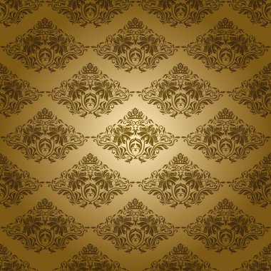 Damask seamless floral pattern clipart