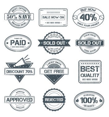 Selling Grunge Stamps clipart