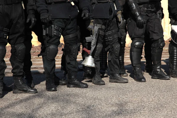 stock image Polish police during the collection